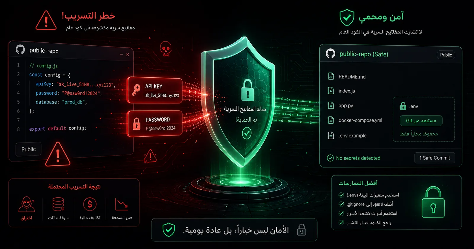 قبل أن ترفع مشروعك لـ GitHub: دروس في أمن الأسرار